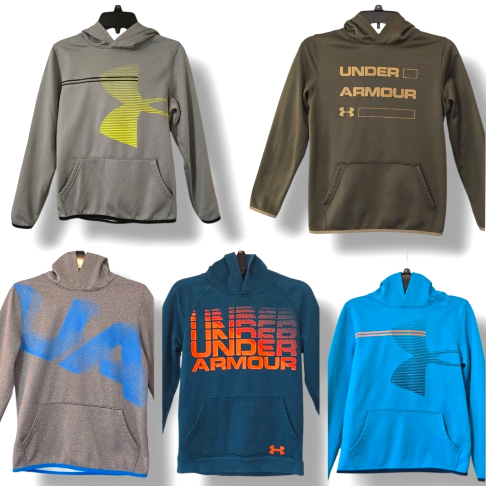 Youth Boys UA Under Armour Hoodie Bundle Lot, Size Large